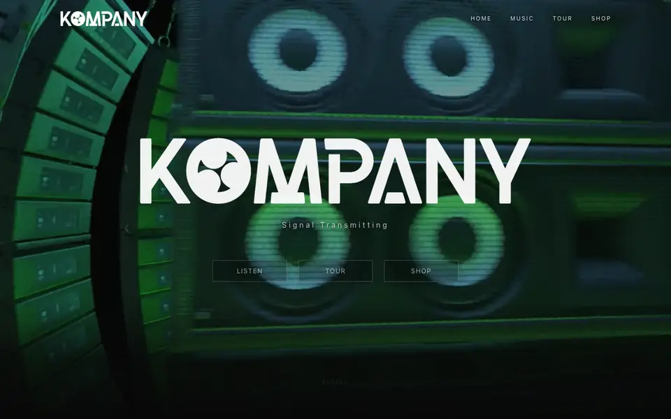 KOMPANY artist website design by Artist Influence
