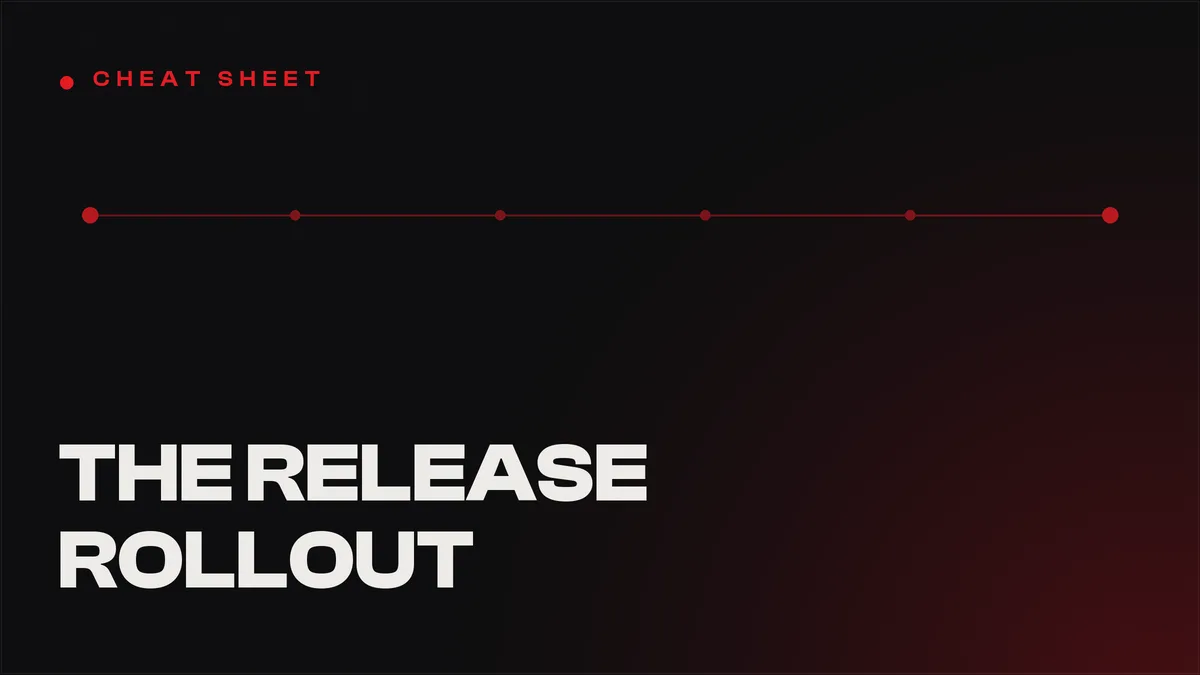 The Release Rollout Cheat Sheet: 4 Weeks Before to 30 Days After
